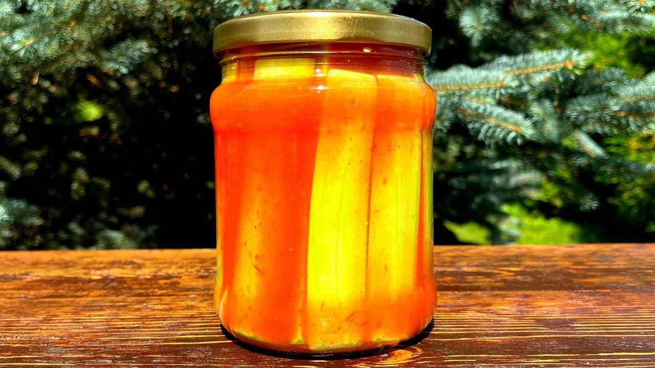 Кабачки «кровавая мэри» на зиму — быстро, просто и вкусно