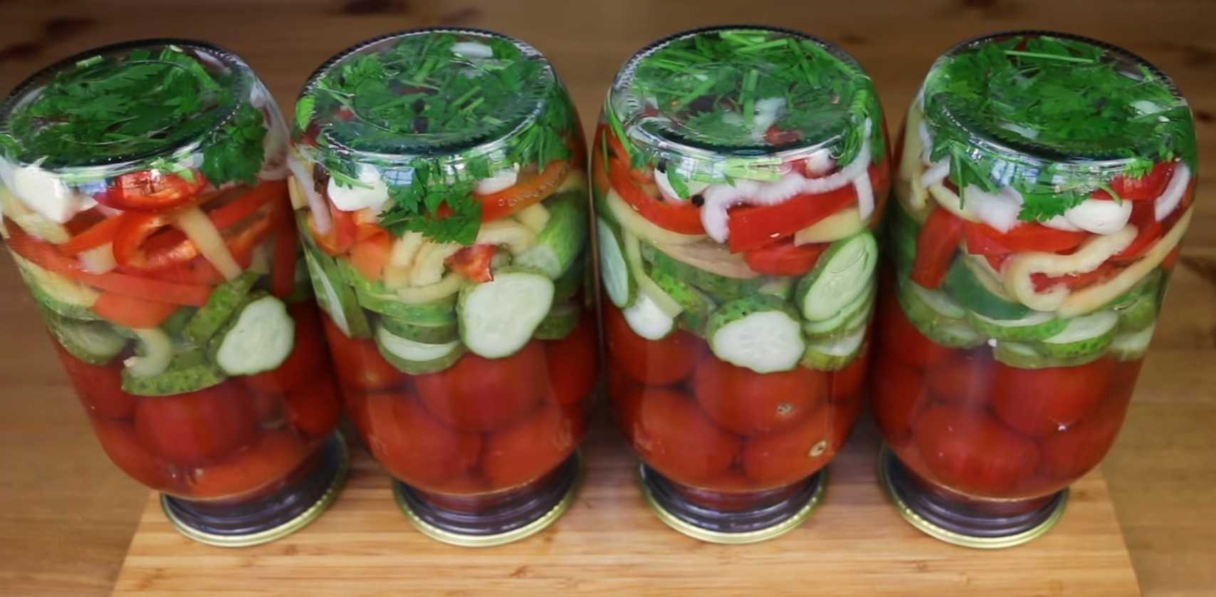 Ассорти из огурцов и помидоров на зиму — самые вкусные рецепты - ешь твори люби