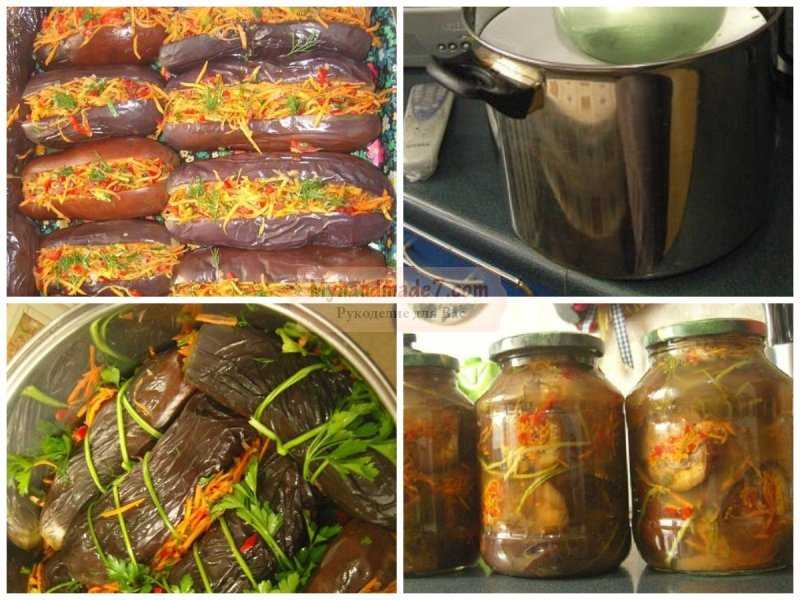 Квашенные баклажаны, фаршированные морковью, зеленью и чесноком - самые вкусные рецепты