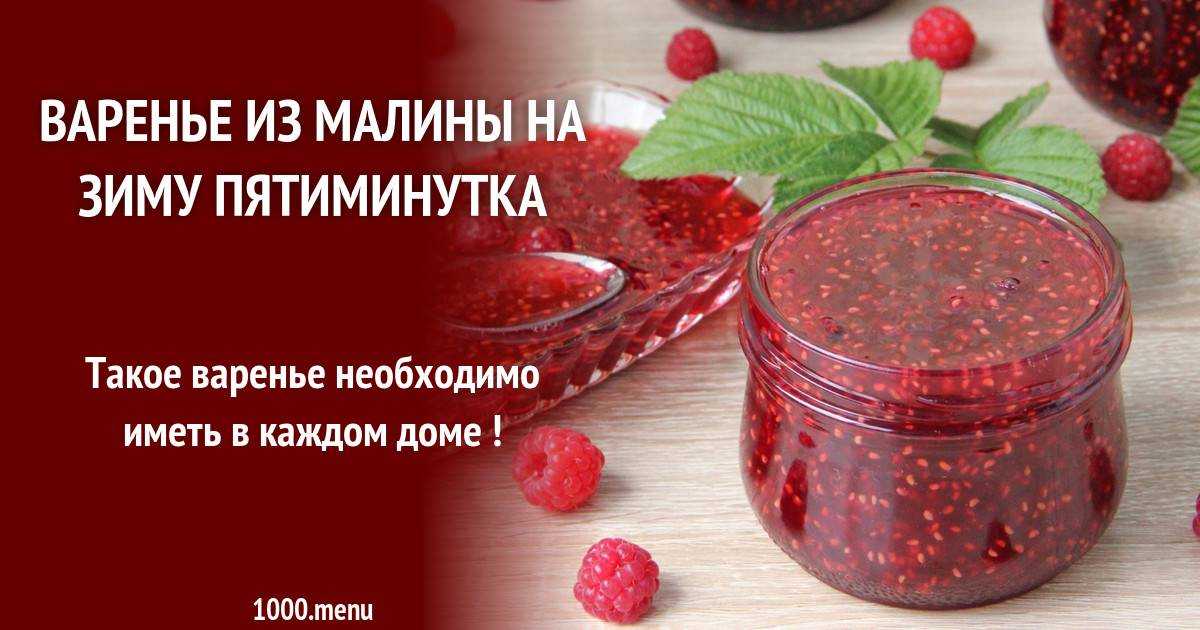 Малиновое варенье на зиму – простые рецепты варенья из малины