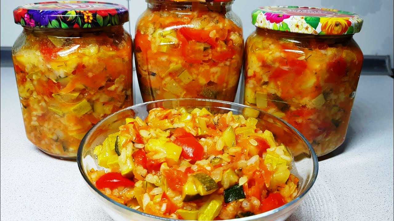 Салат завтрак туриста с рисом на зиму
