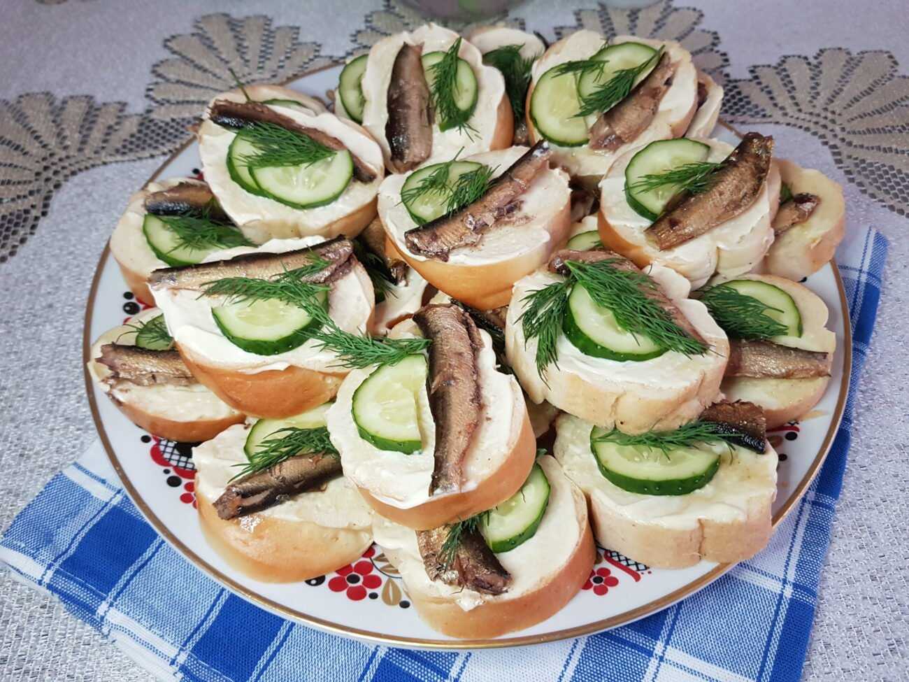 Бутерброды на праздничный стол – простые и вкусные рецепты