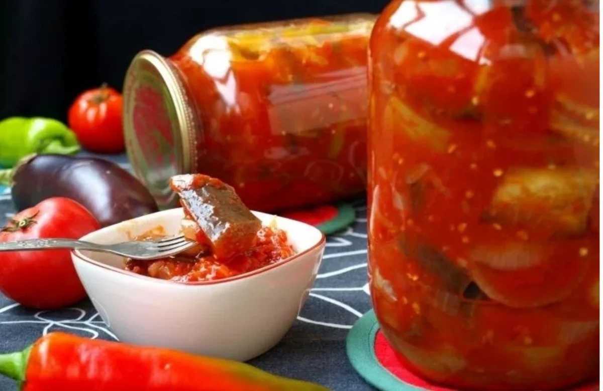 Лечо из болгарского перца и баклажанов на зиму, пальчики оближешь