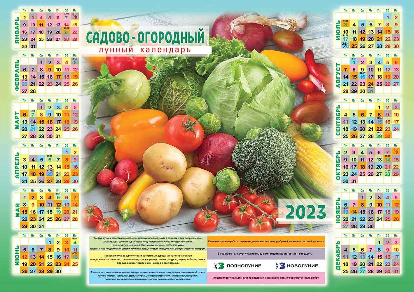 Посевной календарь садовода и огородника на 2019 год с таблицами