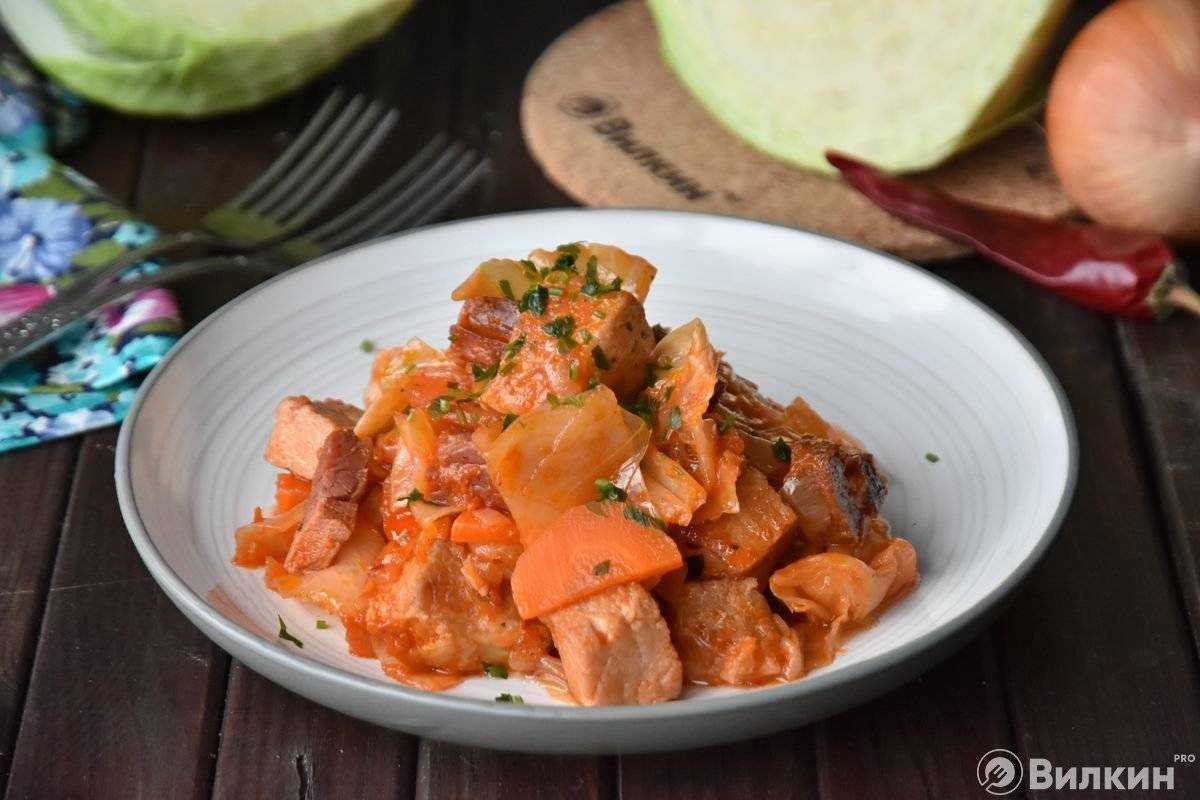 Тушеная капуста с мясом