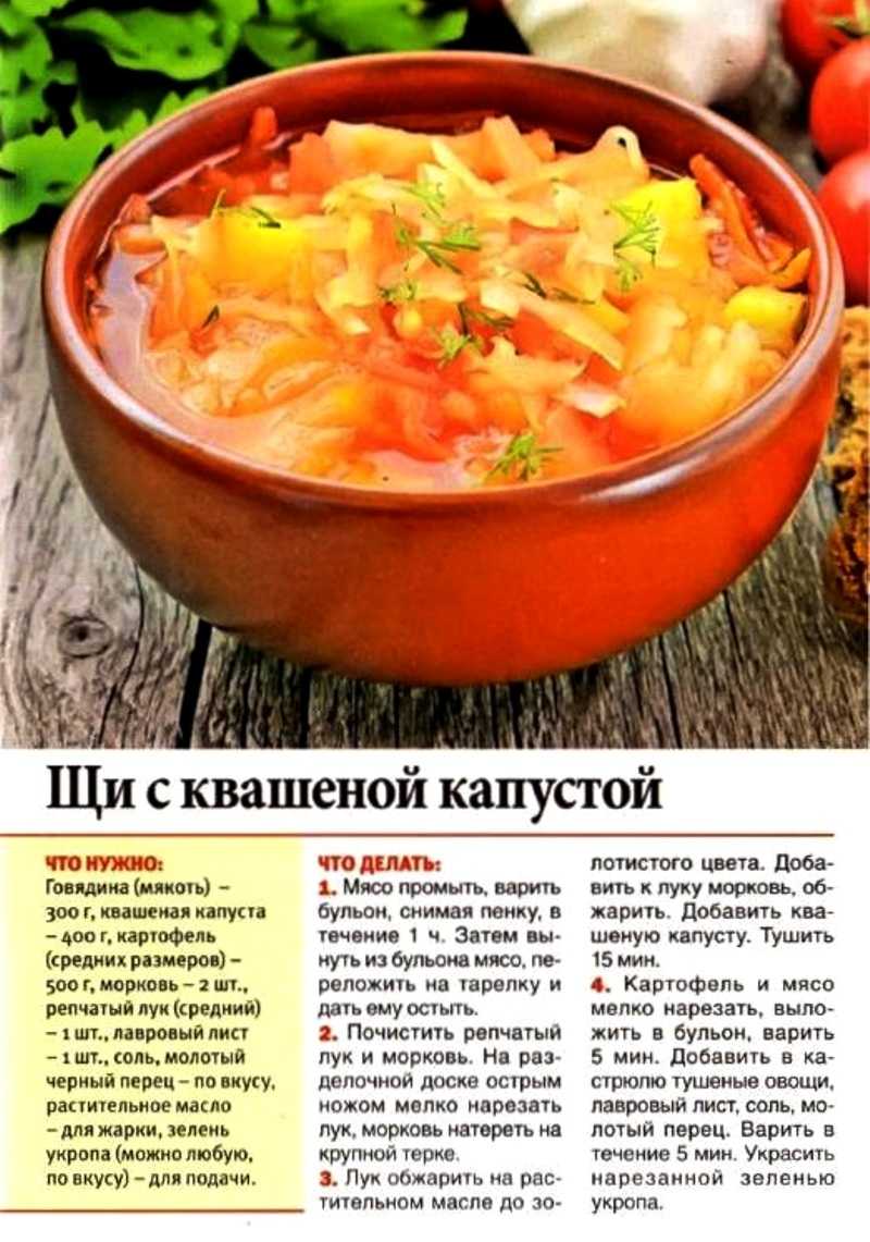 Щи из квашеной капусты - 12 простых рецептов приготовления (пошагово)