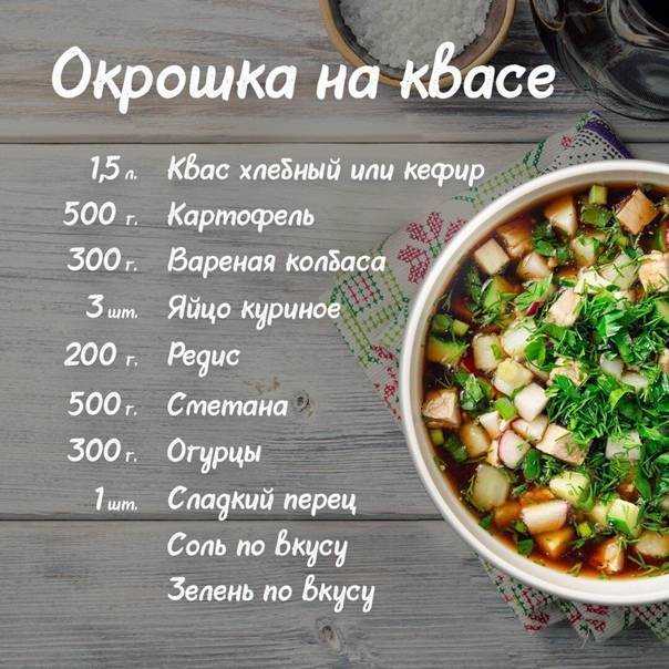 Окрошка на квасе. классические и самые вкусные рецепты