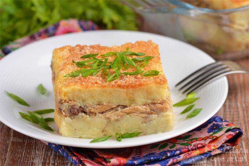 Запеканка с сосисками