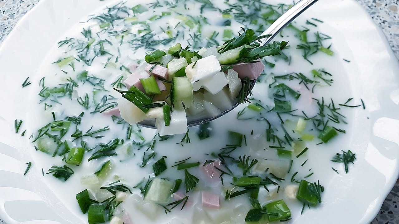 Окрошка на кефире по классическим рецептам