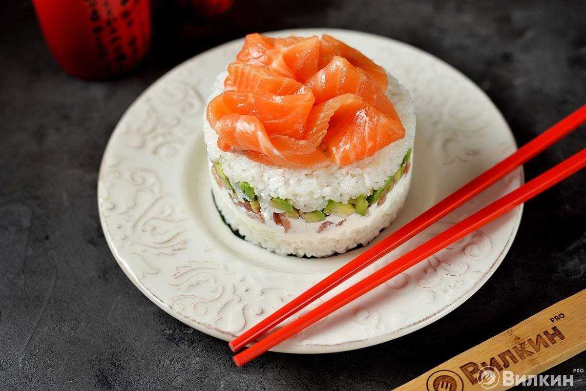 Салат суши слоями с красной рыбой - невероятно вкусный рецепт в домашних условиях