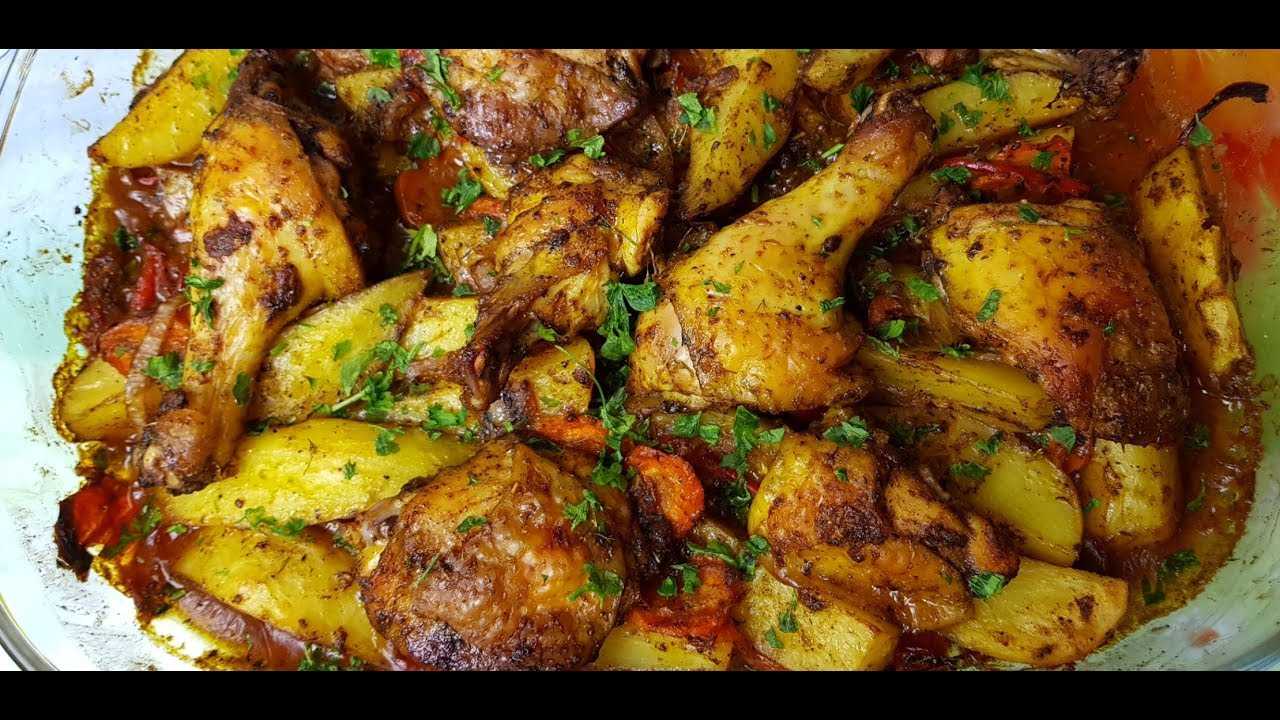 Курица в духовке целиком с картошкой, рецепт с фото