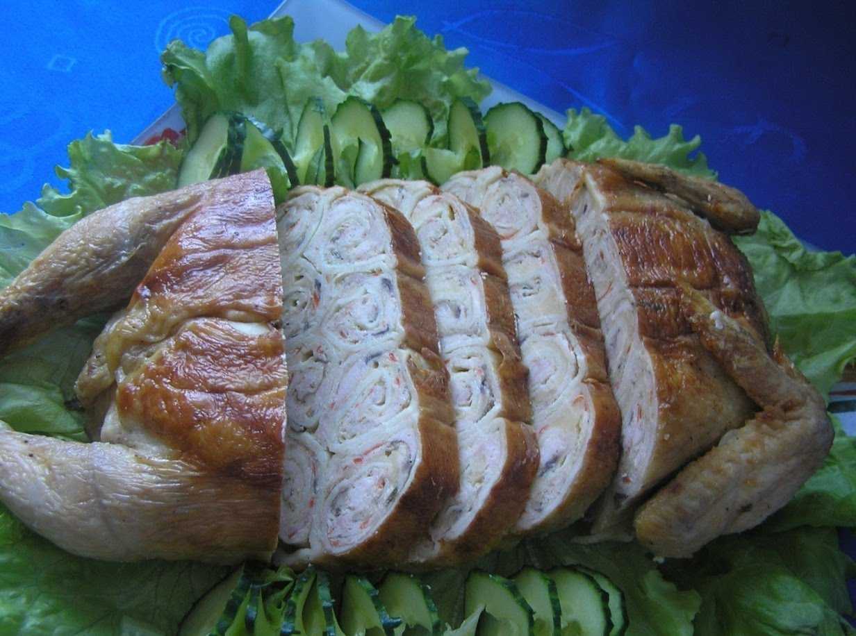 Курица, фаршированная блинами | меню недели