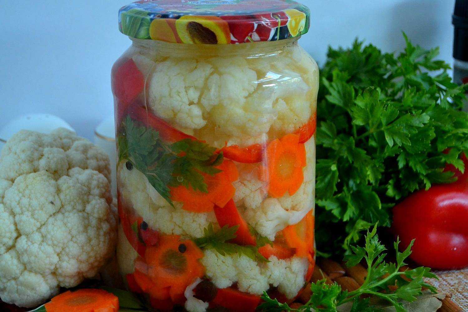 Рецепты очень вкусной маринованной цветной капусты на зиму