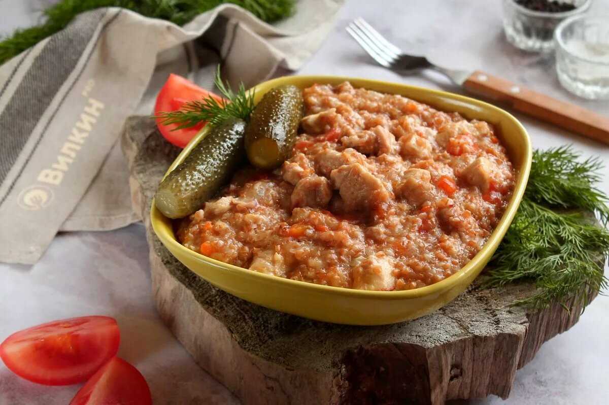 Гречка с курицей в духовке