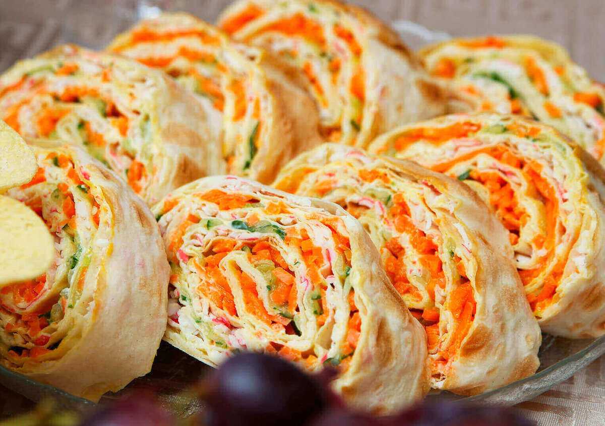 Конвертики из лаваша с разными начинками — рецепты с фото