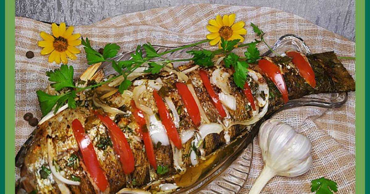 Фаршированный судак с овощами – рецепт приготовления в духовке