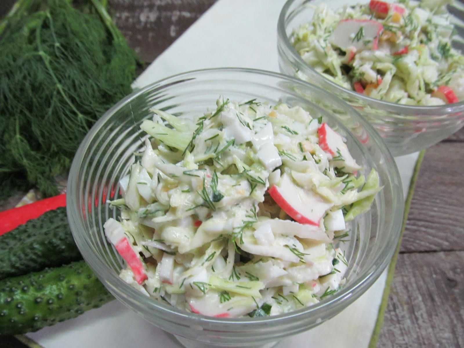 Салаты из свежей капусты с огурцом - 15 простых и вкусных рецептов
