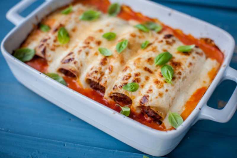 Каннеллони с фаршем, рецепт в духовке