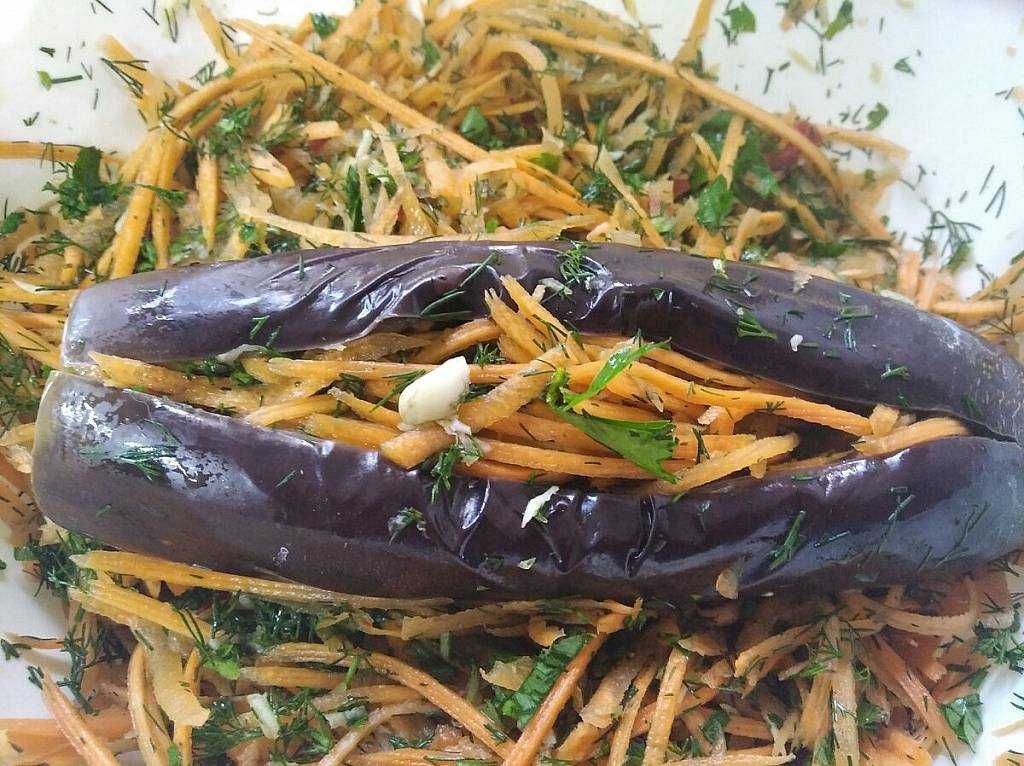 Маринованные баклажаны с чесноком и зеленью быстрого приготовления — за 1 ночь и за 2-3 часа