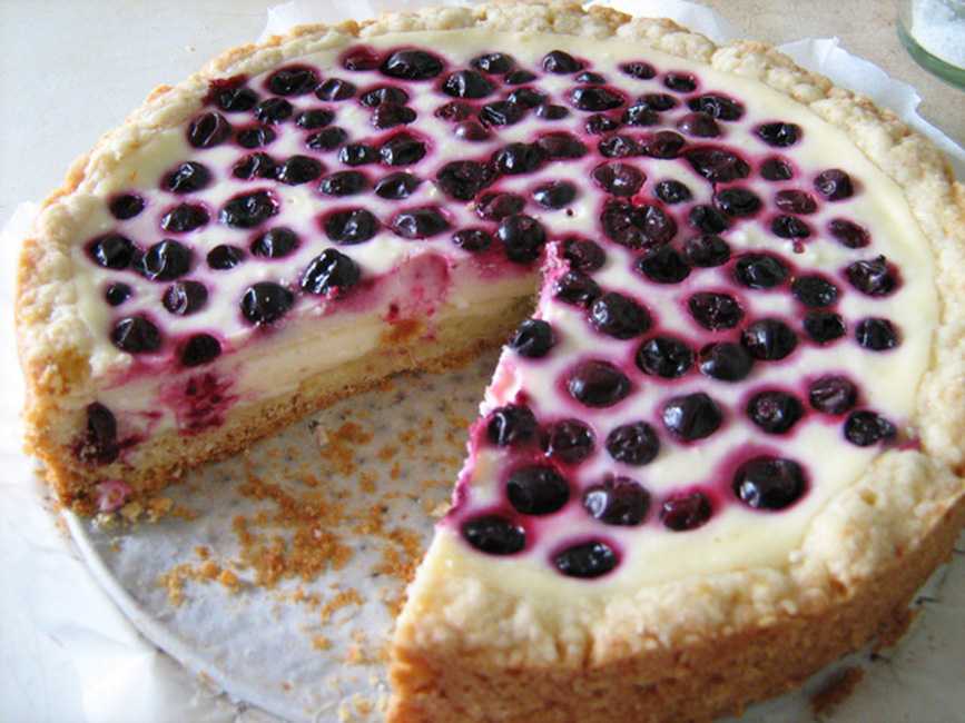 Песочный пирог с черникой - fraukitchen.ru