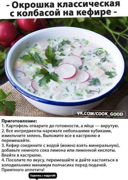 Классическая окрошка на квасе - 5 вкусных рецептов
