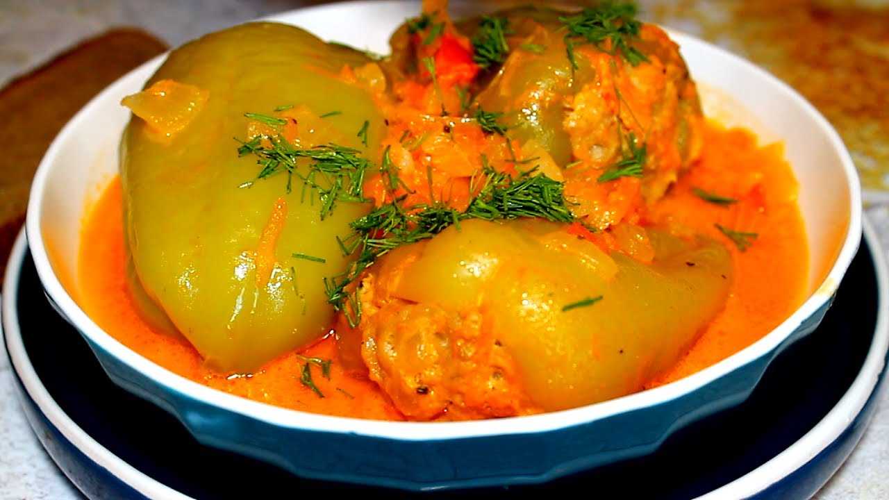 Фаршированный перец с мясом и рисом пошаговый рецепт