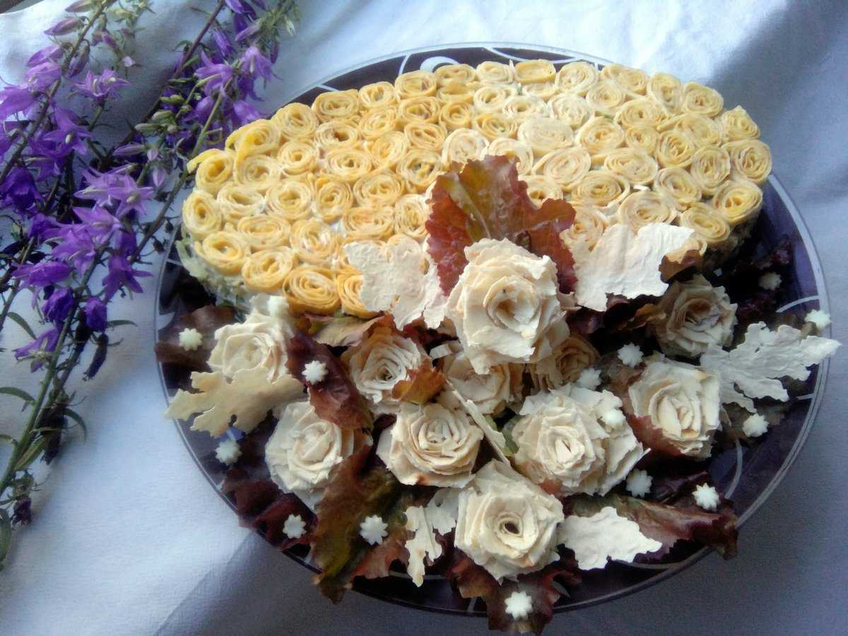 Итальянский салат с блинами и копченой курицей - простой пошаговый рецепт с фото