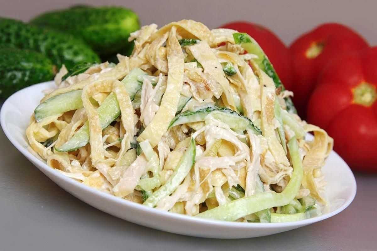 Салат с яичными блинчиками – 8 очень вкусных рецептов салатов из блинов