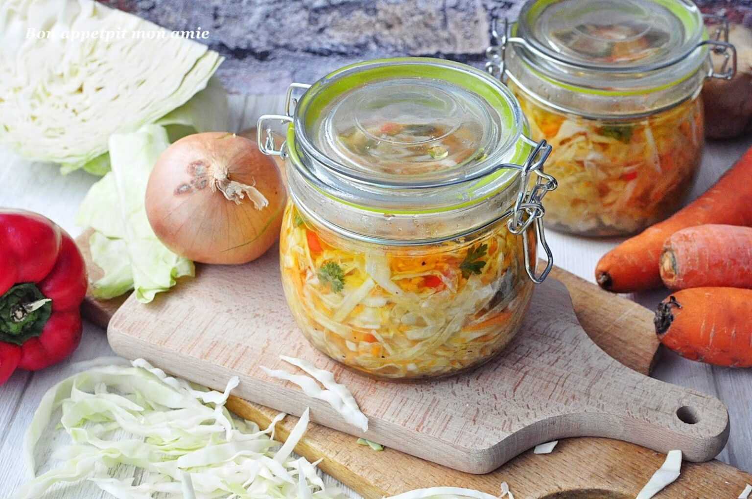 Маринованная капуста быстрого приготовления хрустящая и сочная