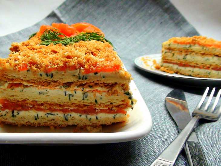 Праздничные закусочные торты: необычная красивая закуска