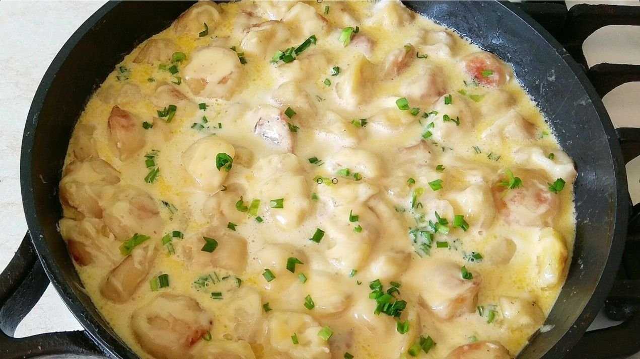 Постные вареники с картошкой и грибами