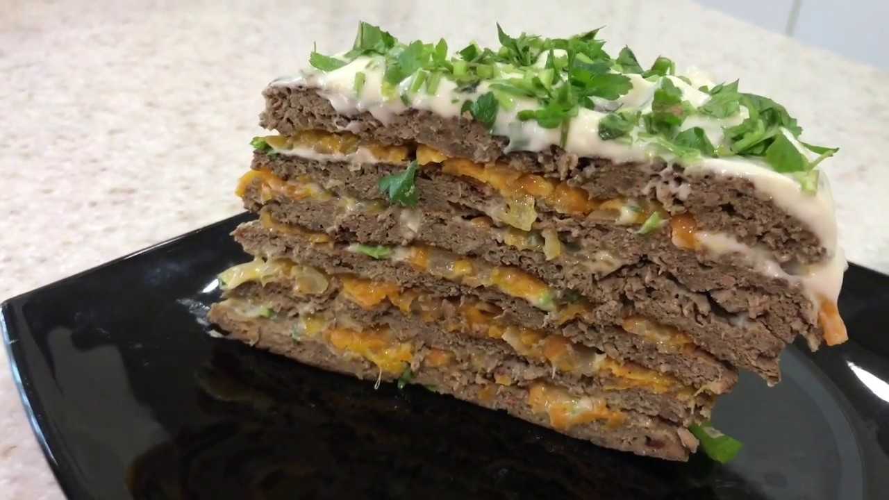 Печеночный торт из говяжьей печени – 5 вкусных рецептов
