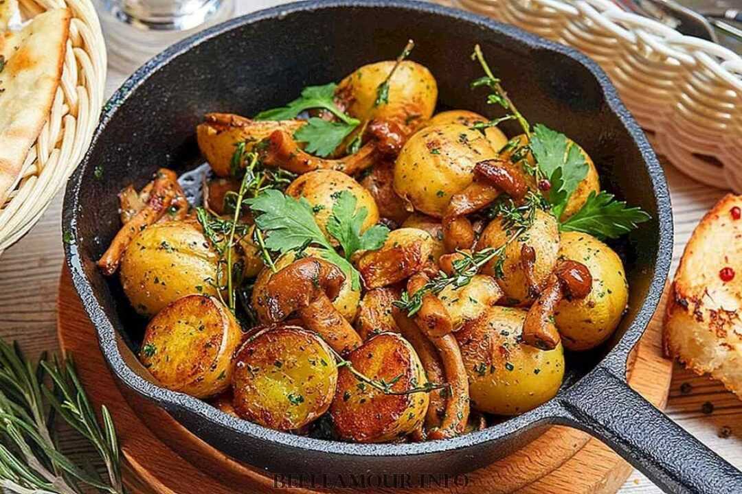 Рецепт молодой картошки в духовке. Блюда. Картошка с грибами. Картофель запеченный с грибами. Запеченная картошка с грибами.