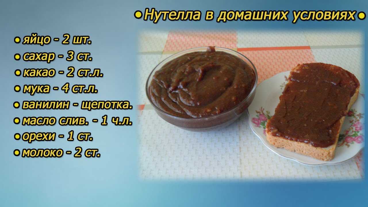 Шоколадная паста нутелла домашняя рецепт с фото пошагово - 1000.menu