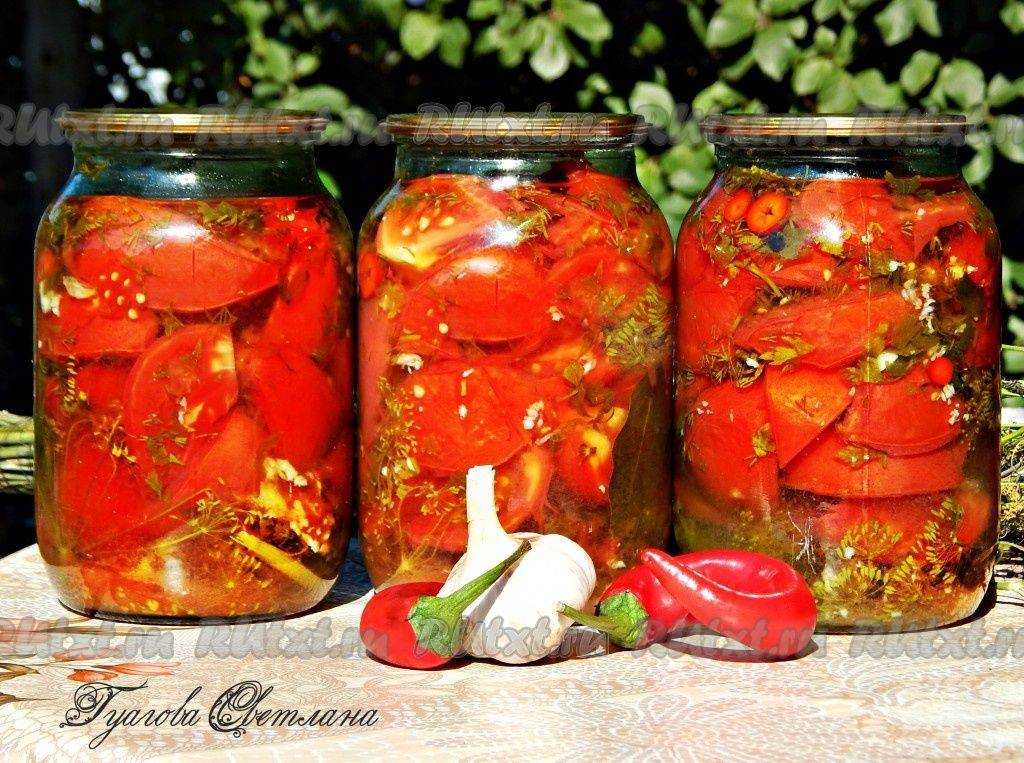 Помидоры резаные с маслом и луком - самые вкусные рецепты на зиму