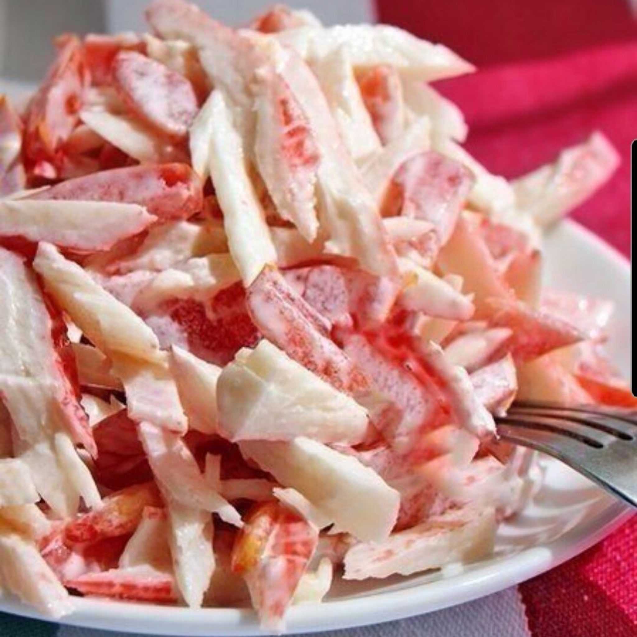 Салат красное море с крабовыми палочками пошаговый рецепт с фото