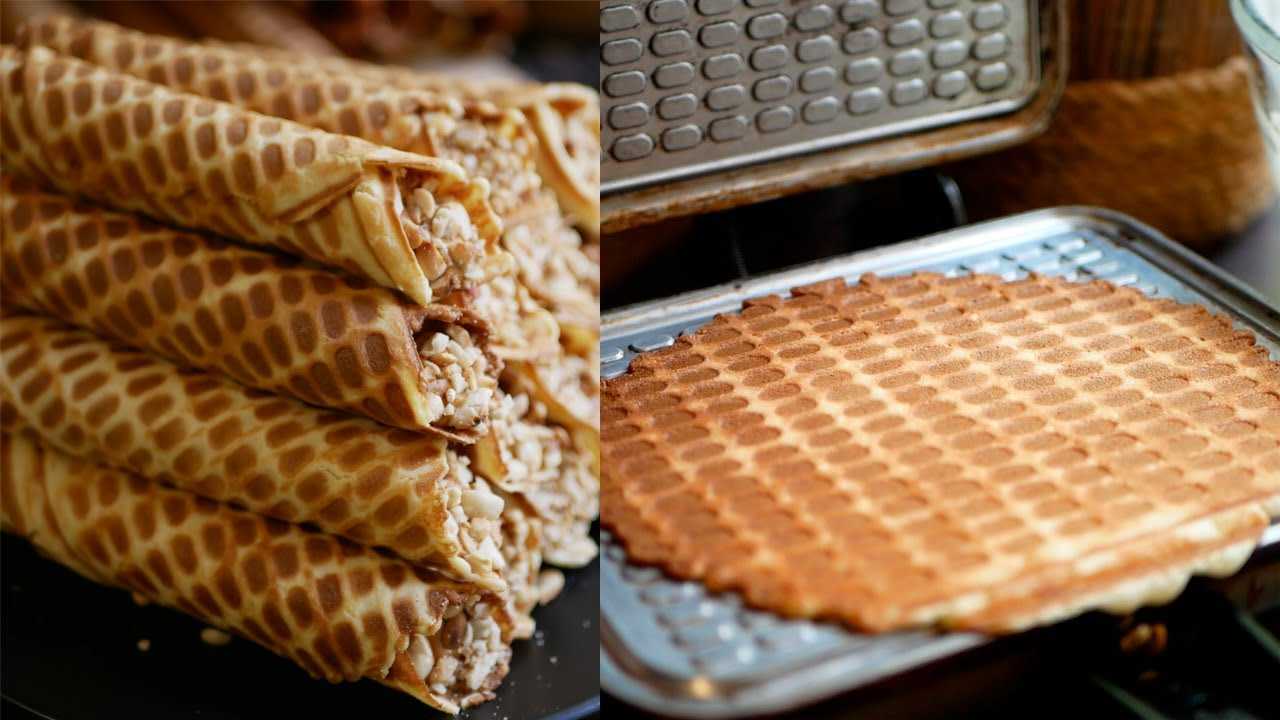 Шоколадные вафли в вафельнице