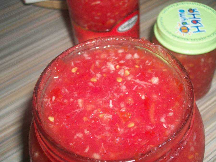 Огонек из помидор без варки
