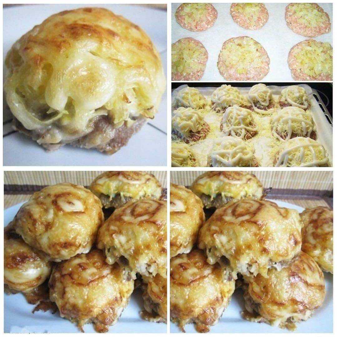 Мясные гнезда из фарша с грибами и сыром в духовке: рецепт с фото пошагово