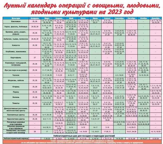 Лунный посевной календарь садовода и огородника на 2019 год с таблицами