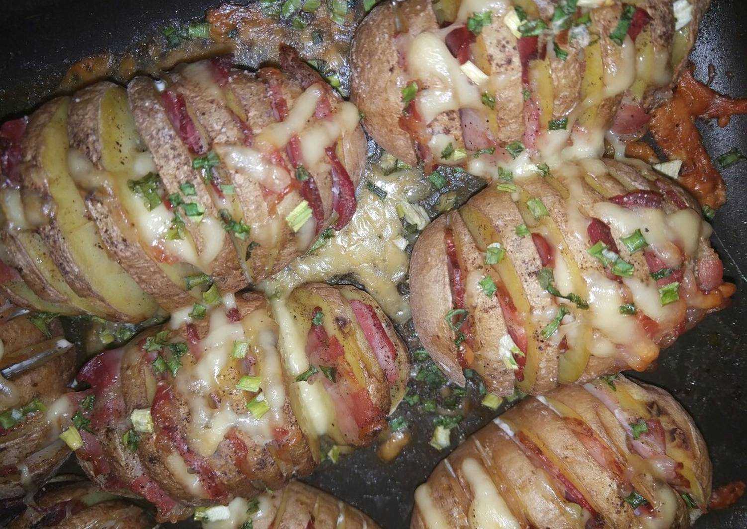 Картофель запечённый с беконом - рецепт пошаговый с фото