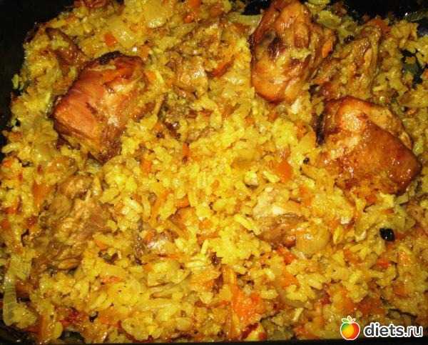 Плов с курицей в духовке (в горшочках, в утятнице)
